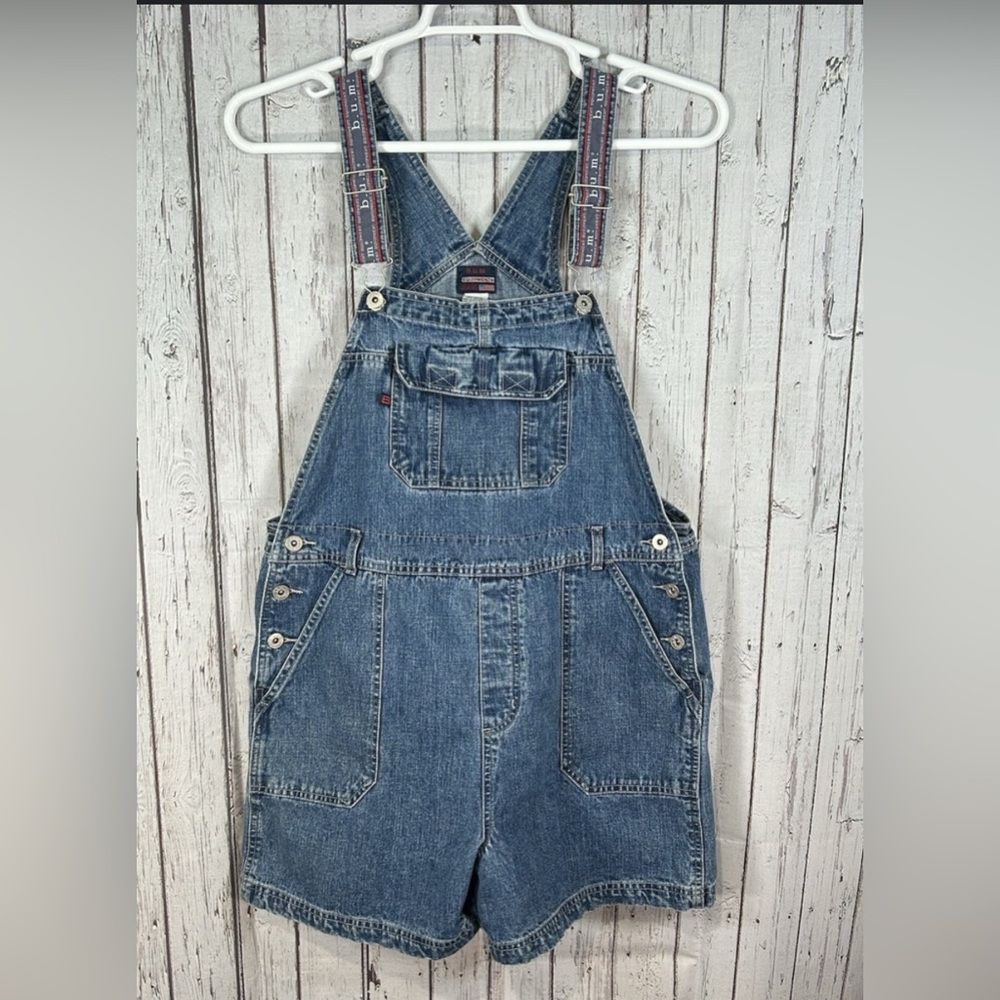 True vintage BUM equipment, denim overalls, short | large | 100% cotton |womens